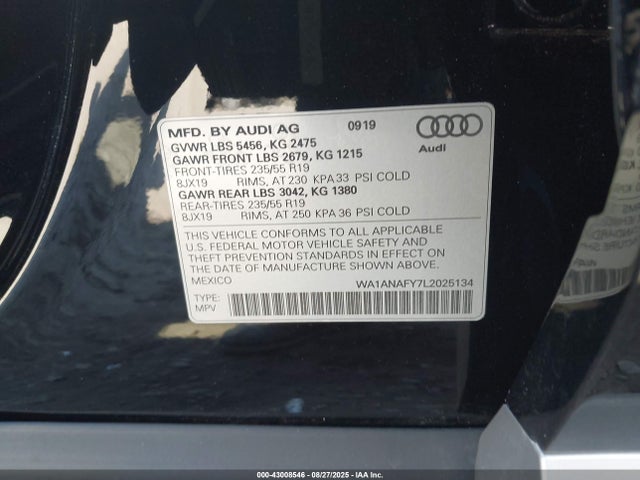 2020 AUDI Q5 WA1ANAFY7L2025134 Photo 8