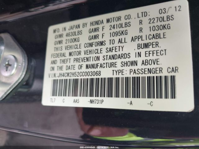 2012 ACURA TSX JH4CW2H52CC003068 Photo 8