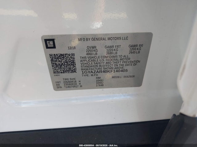 2019 CADILLAC XT4 1GYAZAR40KF140405 Photo 8