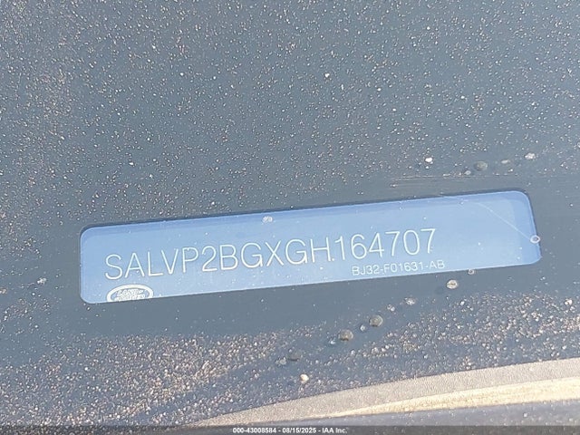 SALVP2BGXGH164707 Land Rover Range Rover Evoque Se/se Premium