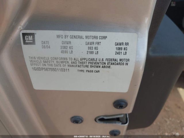 2005 CADILLAC CTS 1G6DP567550110311 Photo 8