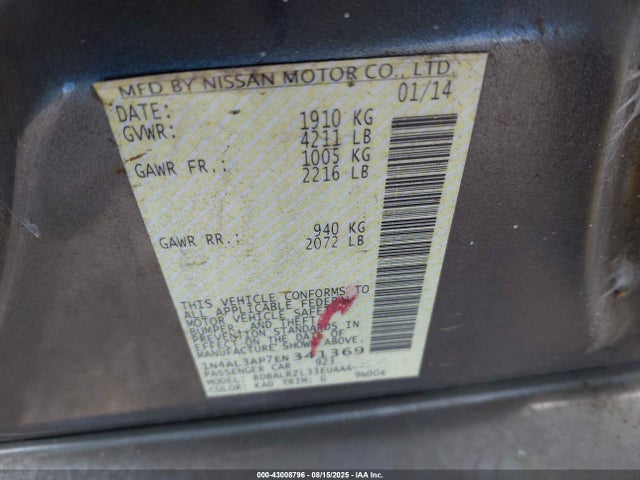 1N4AL3AP7EN341369 Nissan Altima