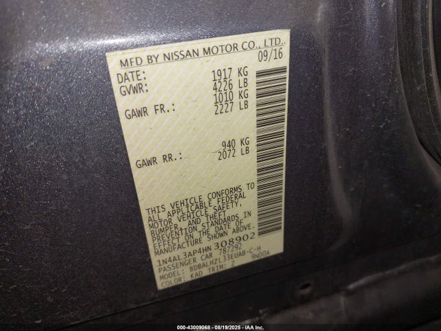 1N4AL3AP4HN308902 Nissan 2017