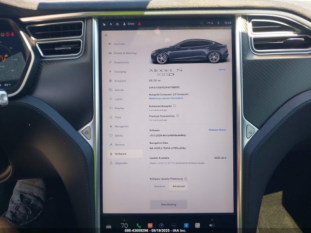 5YJSA1E2XHF198900 Tesla MODEL S