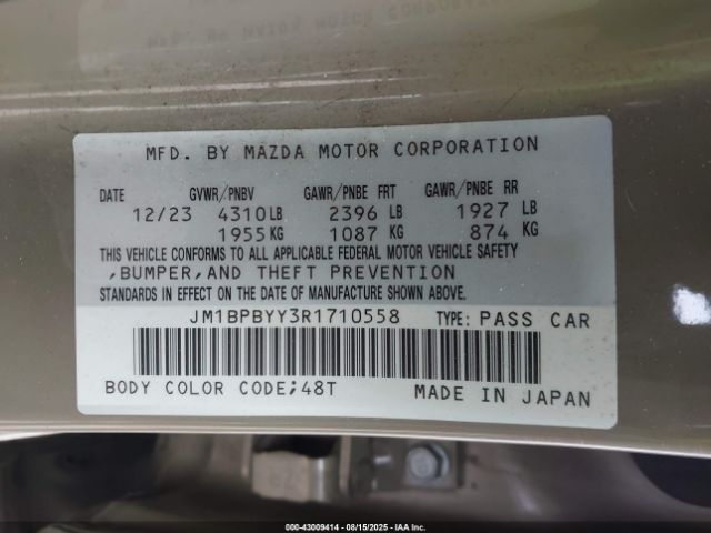 2024 MAZDA MAZDA3 HATCHBACK JM1BPBYY3R1710558 Photo 8
