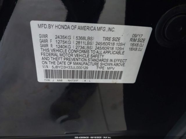 2018 ACURA MDX 5J8YD3H33JL000129 Photo 8