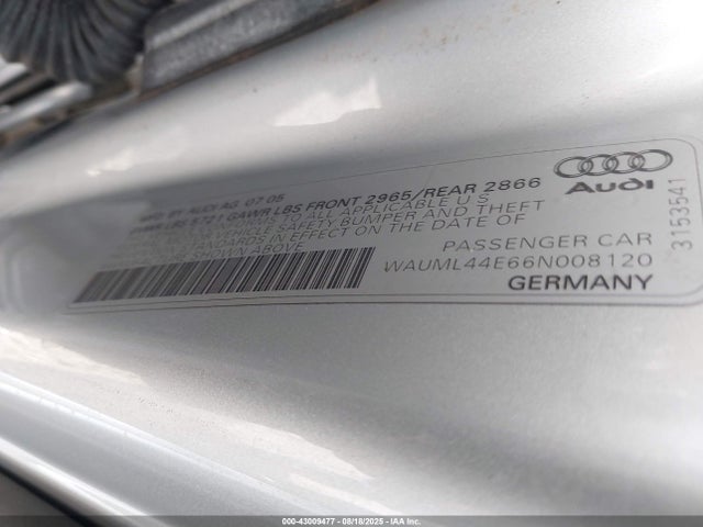 2006 AUDI A8 L WAUML44E66N008120 Photo 8