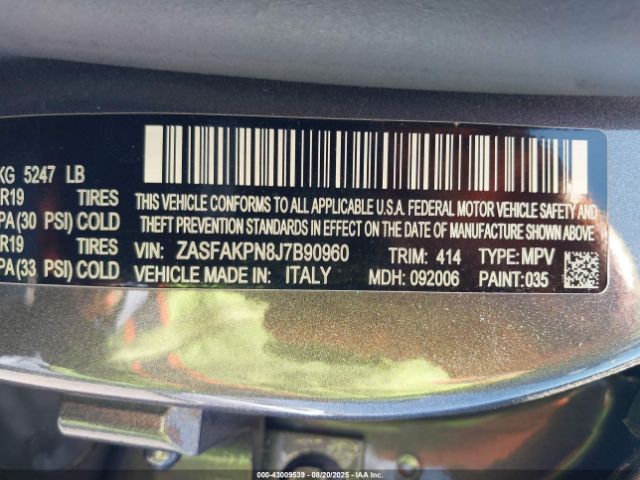 2018 ALFA ROMEO STELVIO ZASFAKPN8J7B90960 Photo 8