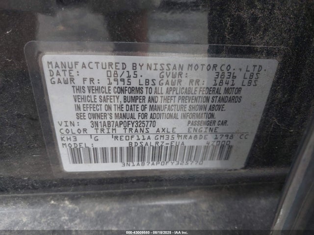 Nissan 2015 2015 3N1AB7AP0FY325770 Image 9
