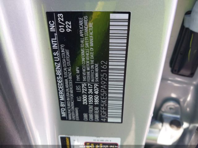 2023 MERCEDES-BENZ GLS 450 4JGFF5KE5PA925162 Photo 8