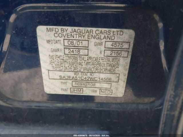 2002 JAGUAR X-TYPE SAJEA51C42WC14566 Photo 8