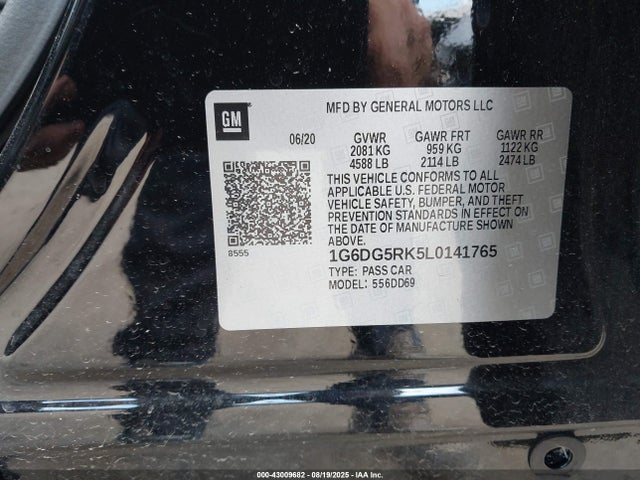 Aukcja sprzedaży 2020 Cadillac Ct4 Sport, vin: 1G6DG5RK5L0141765, numer aukcji: 43009682