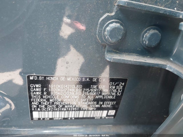 3CZRZ1H31RM742851 Honda k20z5