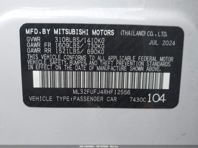 ML32FUFJ4RHF12556 Mitsubishi mivec
