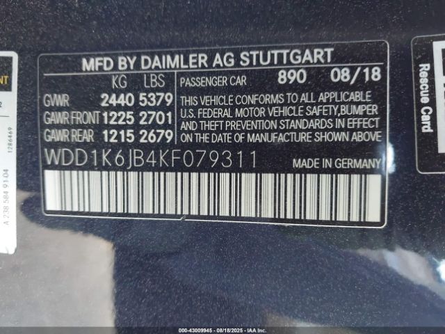 2019 MERCEDES-BENZ E 450 WDD1K6JB4KF079311 Photo 8