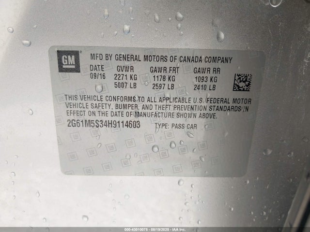 2017 CADILLAC XTS 2G61M5S34H9114603 Photo 8