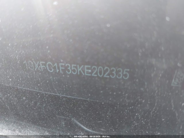 Honda l15b7/l15by 2019 19XFC1F35KE202335 Image 9