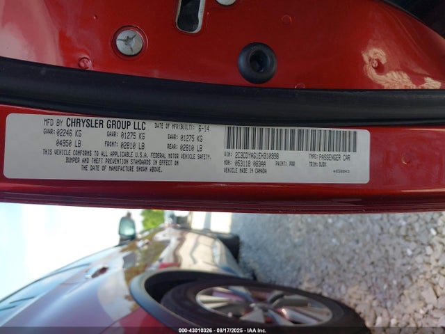2C3CDYAG1EH310998 Dodge 2014