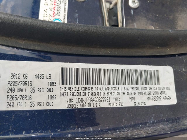 Jeep Patriot 2016 1C4NJPBA4GD677721 Image 9
