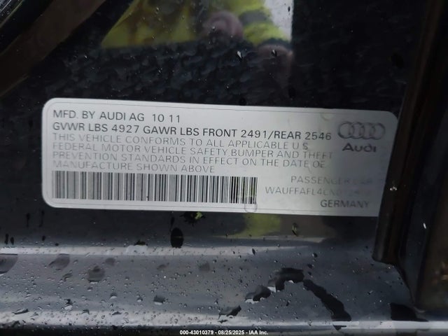 2012 AUDI A4 WAUFFAFL4CN012978 Photo 8