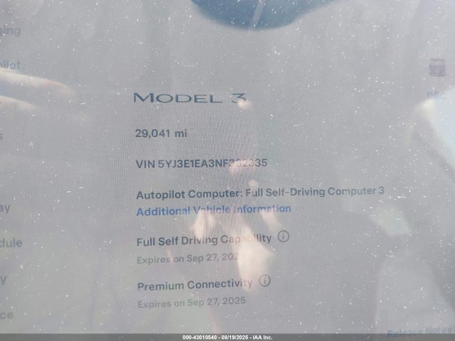 2022 TESLA MODEL 3 5YJ3E1EA3NF332335 Photo 6