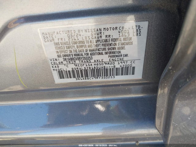 Nissan Sentra 2024 3N1AB8CV9RY350253 Image 9