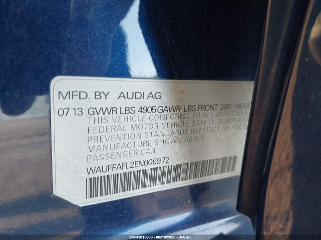 2014 AUDI A4 WAUFFAFL2EN006972 Photo 8