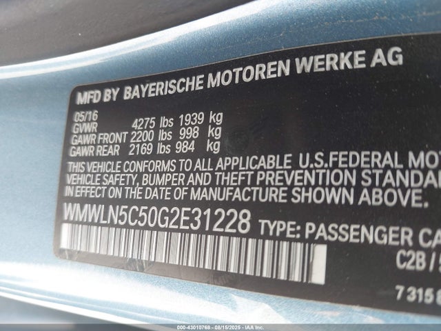 WMWLN5C50G2E31228 Mini Clubman