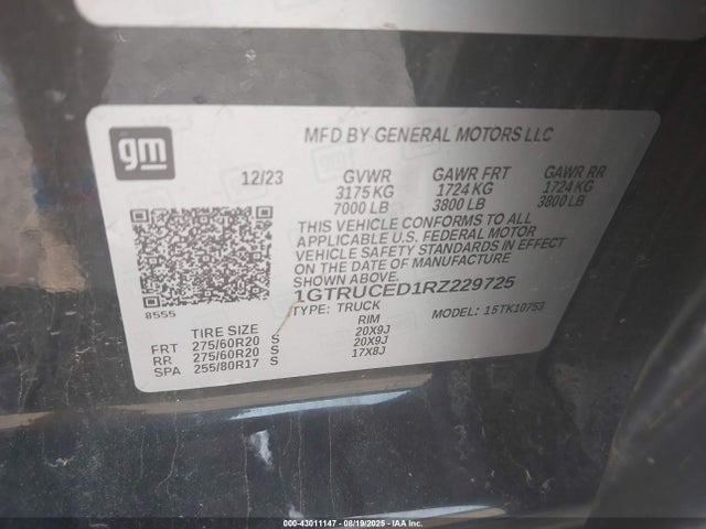 1GTRUCED1RZ229725 GMC l84
