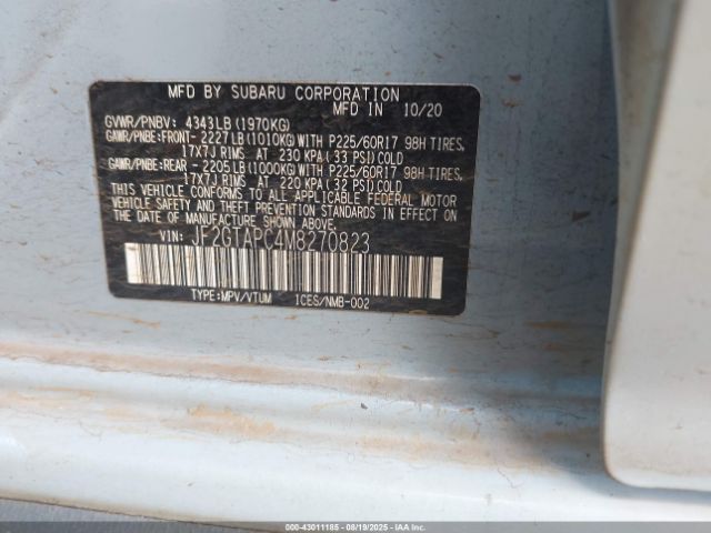2021 SUBARU CROSSTREK JF2GTAPC4M8270823 Photo 8