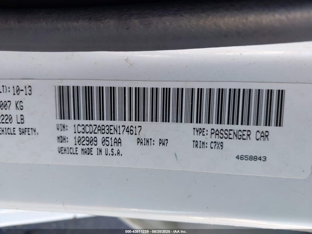 Dodge Avenger 2014 1C3CDZAB3EN174617 Image 9