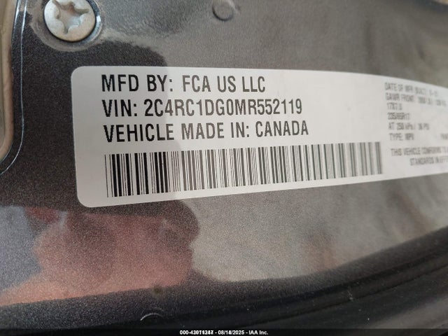 Chrysler Voyager 2021 2C4RC1DG0MR552119 Image 9