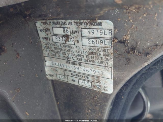 1987 JAGUAR XJ6 SAJAV1348HC467933 Photo 8