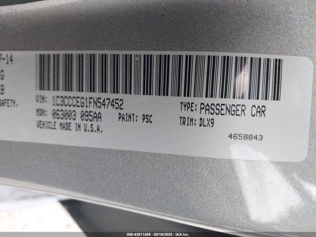 1C3CCCEG1FN547452 Chrysler 200