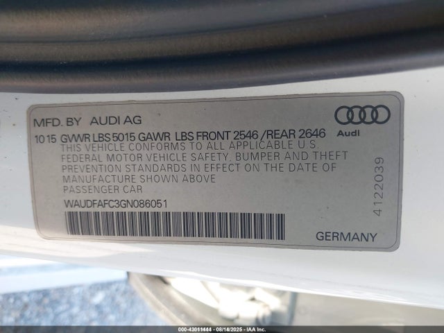 2016 AUDI A6 WAUDFAFC3GN086051 Photo 8