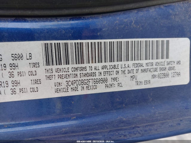 3C4PDDBG2FT660900 Dodge 2015