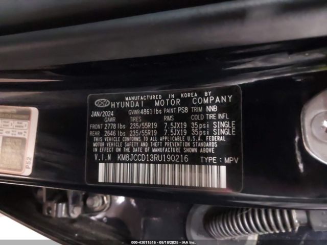 2024 HYUNDAI TUCSON HYBRID KM8JCCD13RU190216 Photo 8