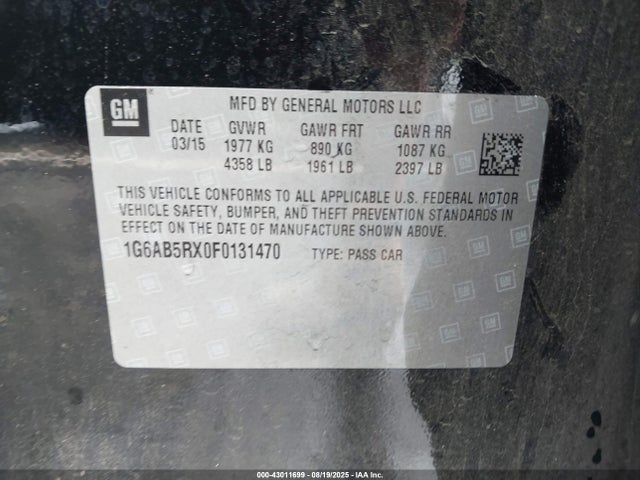 2015 CADILLAC ATS 1G6AB5RX0F0131470 Photo 8