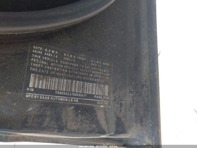 2005 SAAB 9-5 YS3ED45A153535517 Photo 8