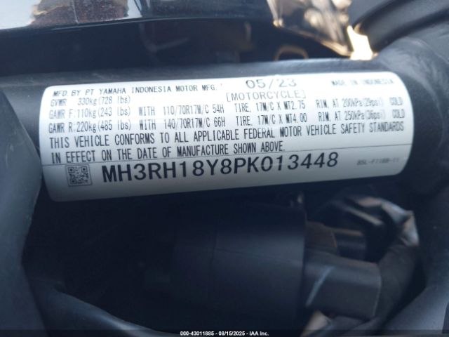 2023 YAMAHA YZFR3 MH3RH18Y8PK013448 Photo 9
