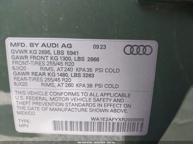 2024 AUDI Q5 WA1E2AFYXR2009898 Photo 8