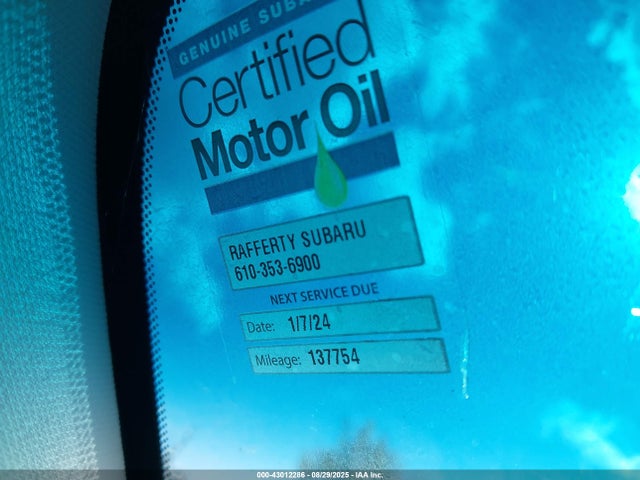 4S4BRBCC1E3325127 Subaru 2.5na u5