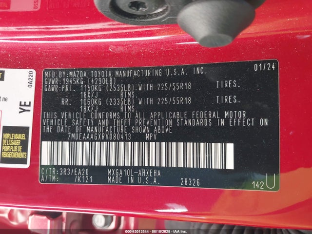 Toyota m20a-fks 2024 7MUEAAAGXRV080413 Image 9