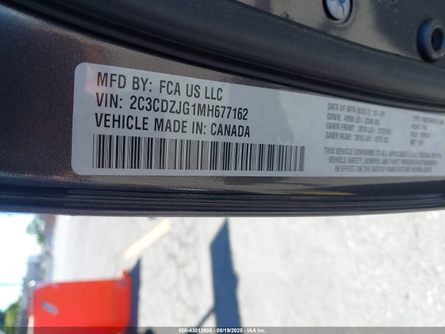 2C3CDZJG1MH677162 Dodge Challenger