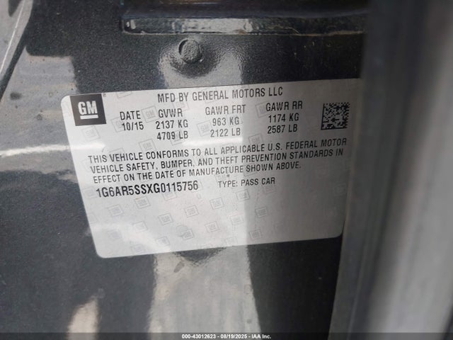 2016 CADILLAC CTS 1G6AR5SSXG0115756 Photo 8
