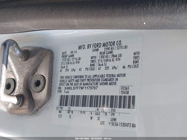 Ford Transit Connect 2015 NM0LS7F79F1175707 Image 9