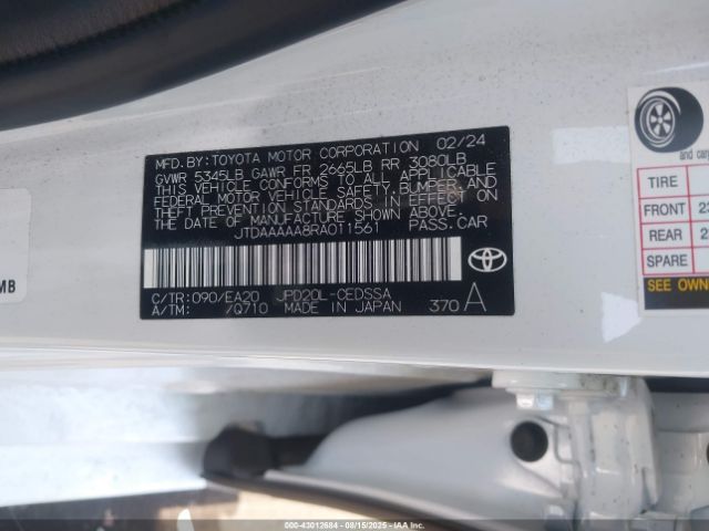 2024 TOYOTA MIRAI JTDAAAAA8RA011561 Photo 8