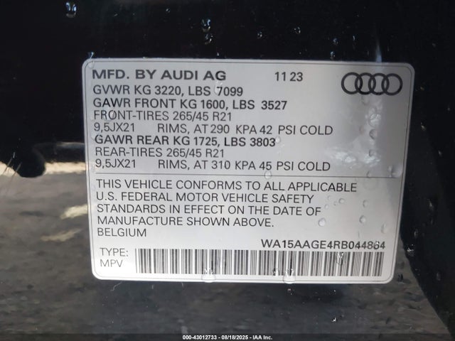 2024 AUDI Q8 E-TRON WA15AAGE4RB044864 Photo 8