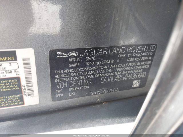 2017 JAGUAR XE SAJAD4BG4HA963940 Photo 8