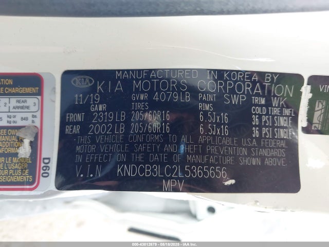 KNDCB3LC2L5365656 KIA gdi